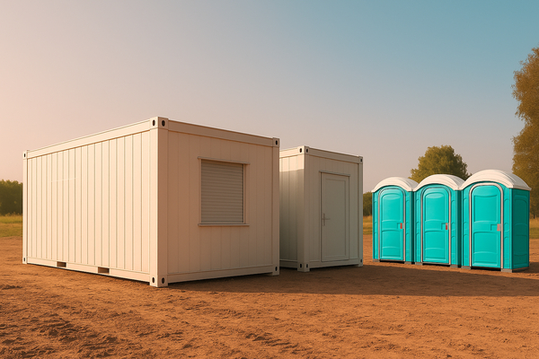 Roulottes de chantier et toilettes chimiques que nous nettoyage